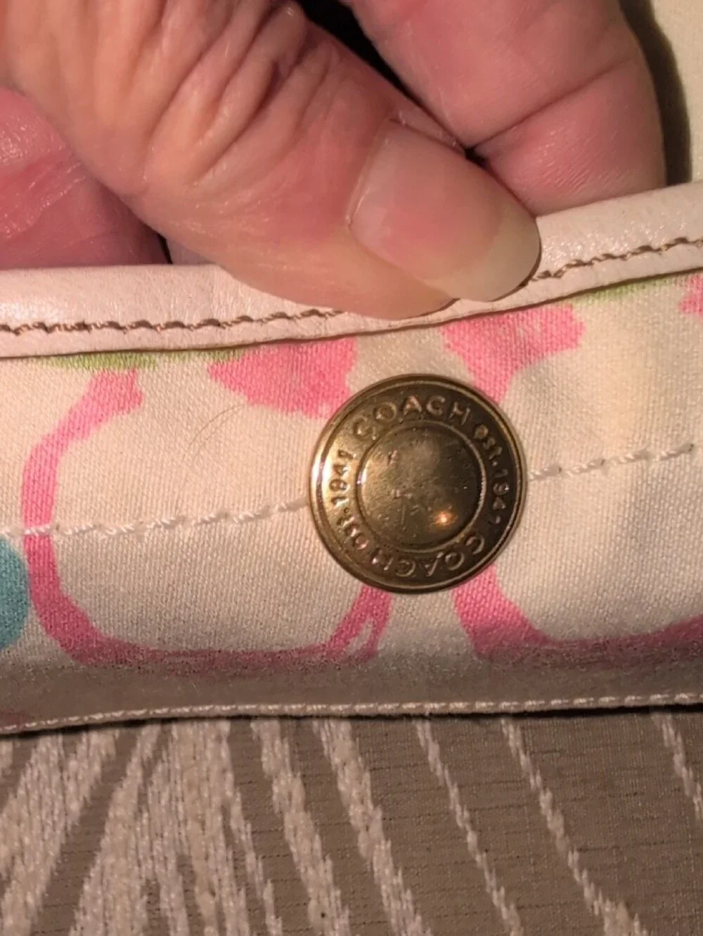 Vintage Coach Hamptons Weekend Scribble Top Handle Mini Bag